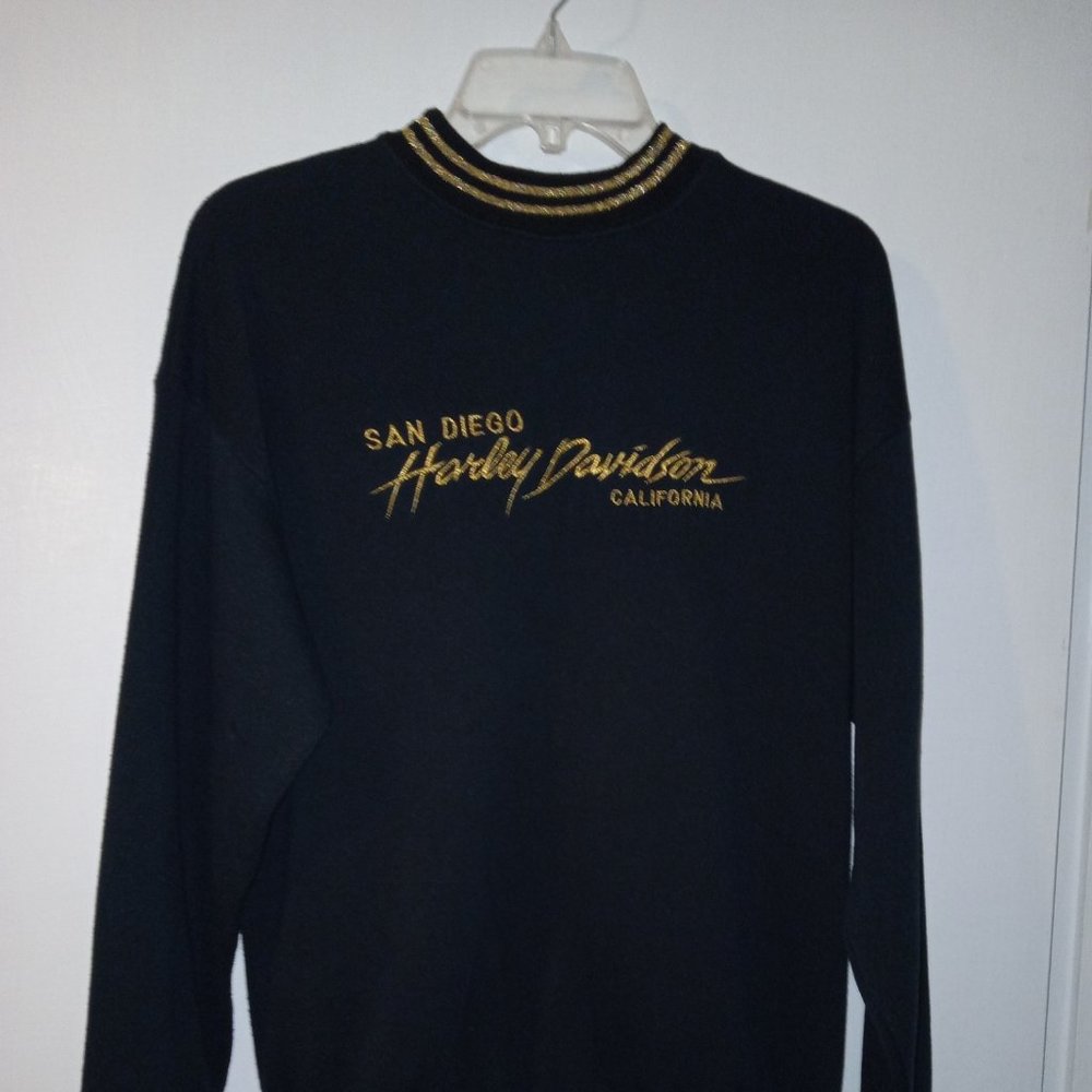 Harley Davidson San Diego California Sweater/Sweatshirt Women's Size M Black